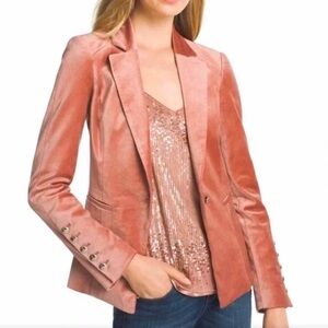 Size 2 White House, black market velvet fitted blazer